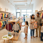 Gini and Jony kids wear store in Gorakhpur Jabalpur with premium children's clothing and a family shopping